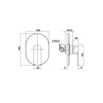 BERRY (VISAGE) SHOWER WALL MIXER spec