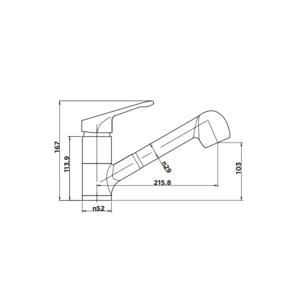 CAYENNE (AQUAMIX) VEGIE SPRAY MIXER spec
