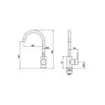 COCOA (AMANE) GOOSENECK SINK MIXER spec