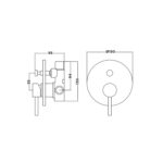 COCOA (AMANE) SHOWER WALL DIVERTER MIXER spec