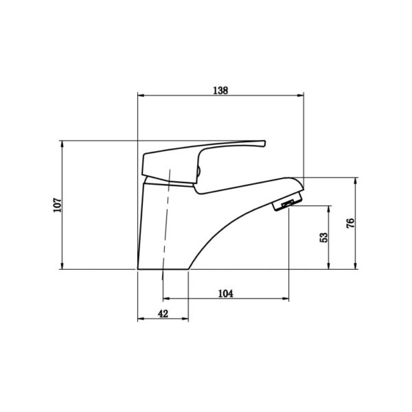 Capri Fixed Basin Mixer, chrome spec