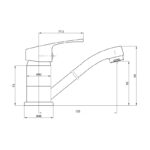 Capri Swivel Basin Mixer, chrome spec
