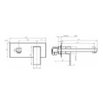 Elba Wall and Spout Mixer spec