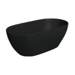 Fienza Luciana Matte Black Stone Bath 1500mm