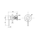 Milan Pin Lever Wall Mixer spec