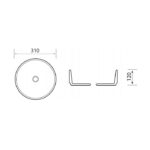 Mini Siera Round Ceramic Vessel Basin spec
