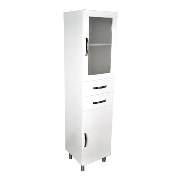 Fienza UniCab Tallboy - 1 Glass Panel Door and 2 Drawers