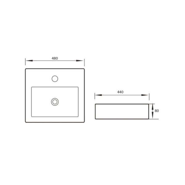 Zola Square Above Counter Basin spec