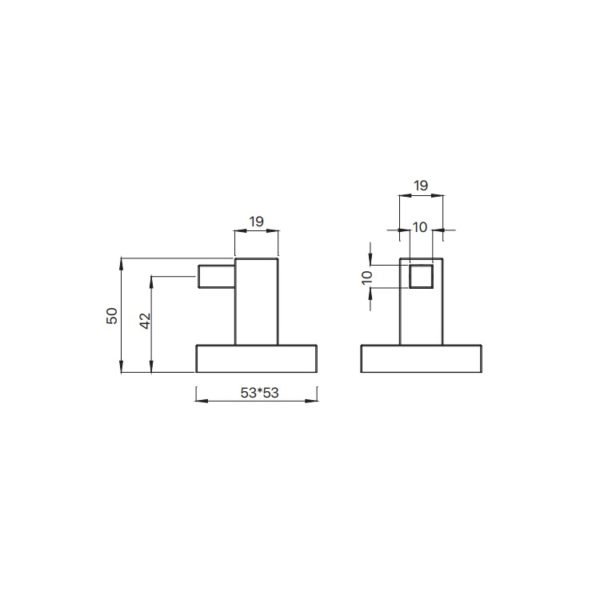 Mixx Mint (Square) Robe Holder