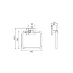 Mixx Mint (Square) Towel Ring