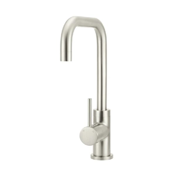 ROUND KITCHEN MIXER TAP SQUARE SPOUT BN