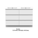 Glacier Ceramic All Drawer Trio 1200 DBL