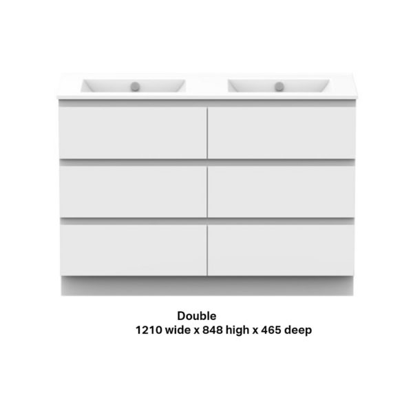 Glacier Ceramic All Drawer Trio 1200 DBL