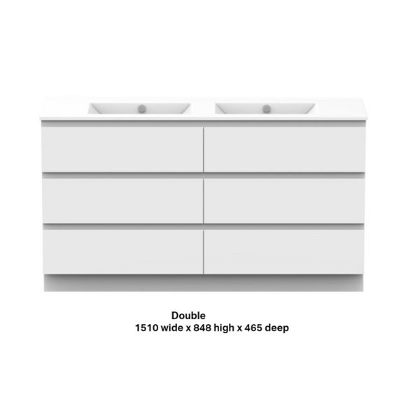 Glacier Ceramic All Drawer Trio 1500 DBL