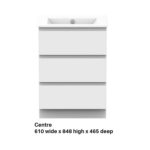 Glacier Ceramic All Drawer Trio 600