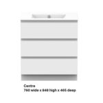 Glacier Ceramic All Drawer Trio 750