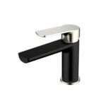 Akemi Basin Mixer Black and Brushed Nickel BB