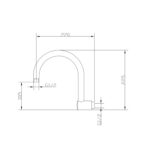 Akemi Gooseneck Shower Arm Chrome Spec BB