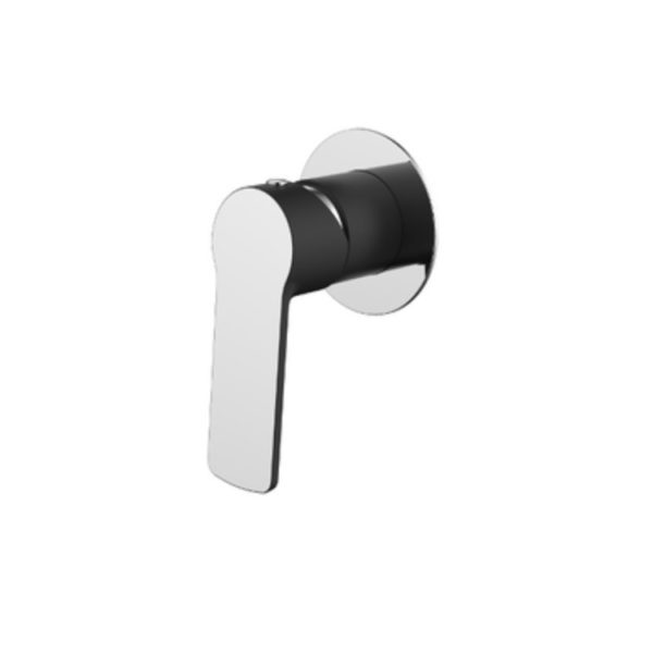 Akemi Shower Mixer Black & Chrome Round BB