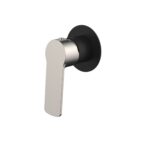 Akemi Shower Mixer Black and Brushed Nickel Round BB