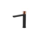 Finesa Mid Rise Vessel Mixer Black Rose Gold BB