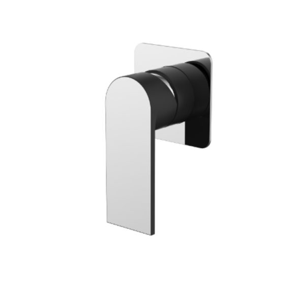 Kiato Shower Mixer Black & Chrome Square BB