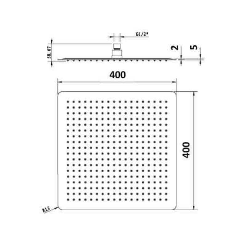 millennium-kiato-square-overhead-shower-400mm_specs