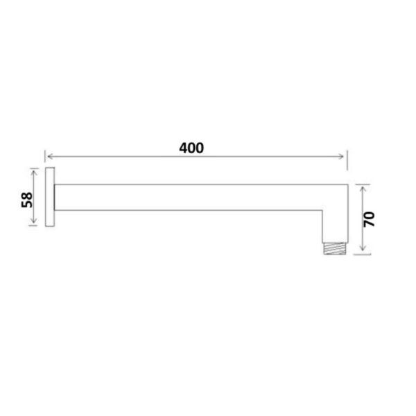Onra Wall Shower Arm Spec BB