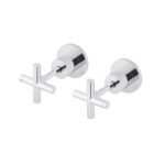 ROUND CROSS HANDLE JUMPER VALVE WALL TOP ASSEMBLIES CHROME BB