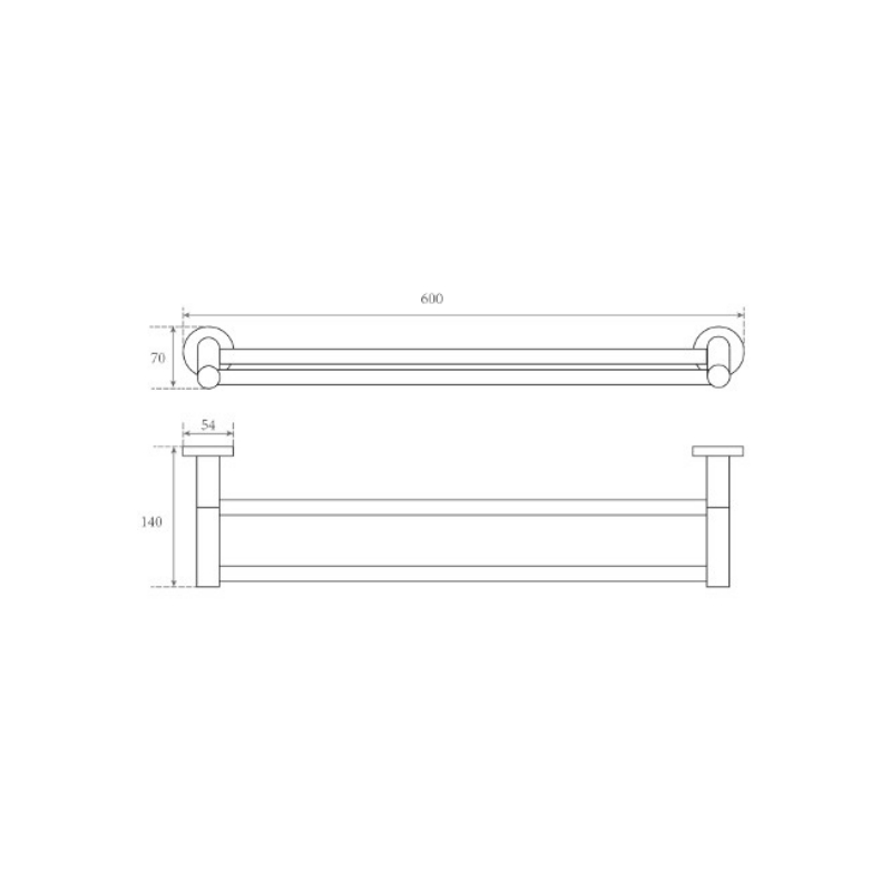 millennium-cirna-double-towel-rail-600mm_specs