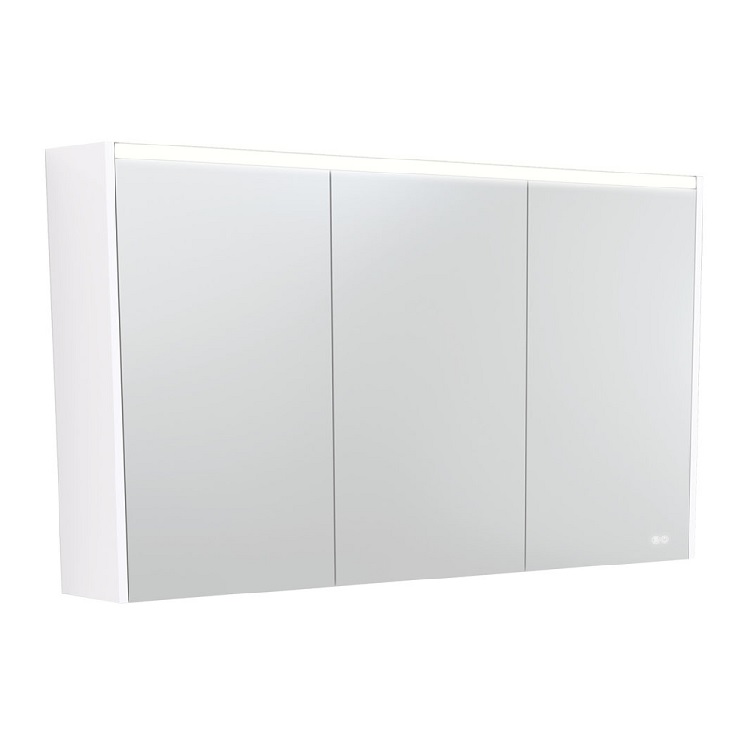 Fienza LED Mirror Cabinet with Satin White Side Panels - 750/900/1200mm