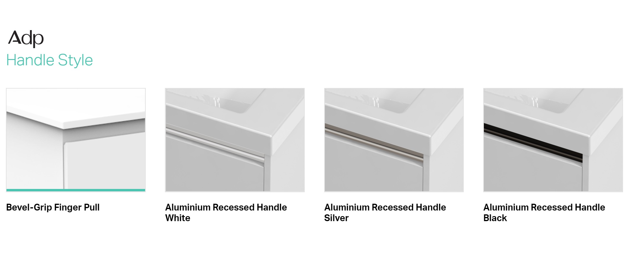 ADP Glacier Ceramic All Drawer Trio Floor Mount Vanity 600 - 1500mm