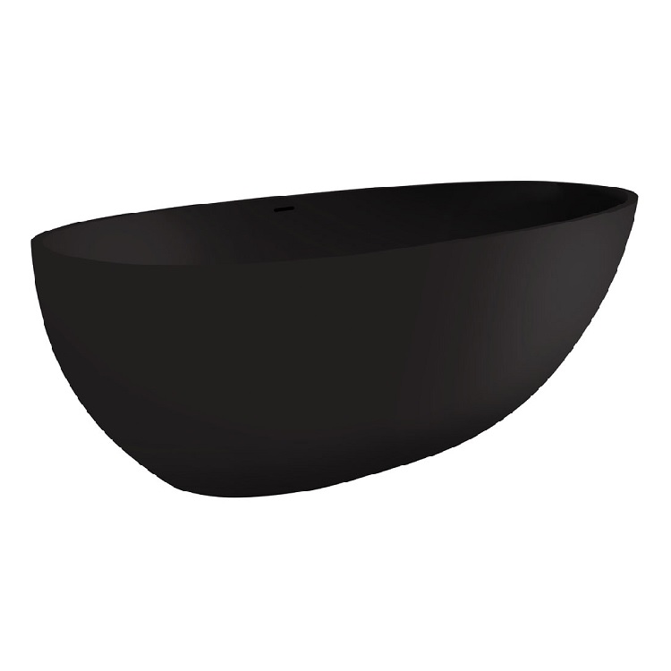 Fienza Bahama Matte Black Stone Bath 1700mm ST03-MB