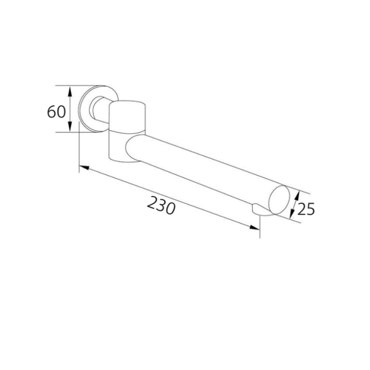 Fienza Hustle Swivel Bath Outlet 225116B