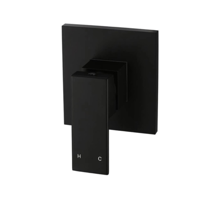 Meir Square Wall Mixer Matte Black MW01