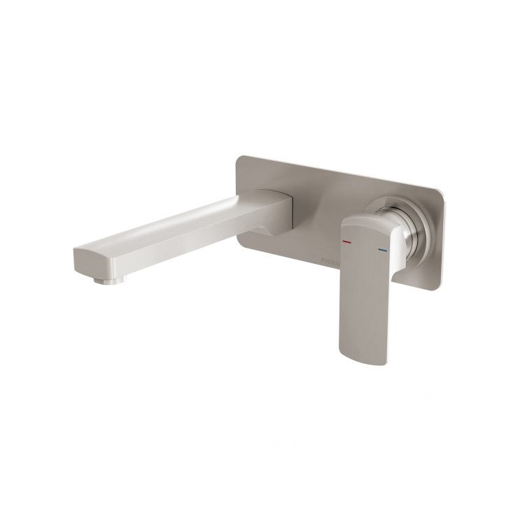 Teva-Wall-Basin-Bath-Mixer-Set-200mm-Trim-Kit-Only-brushed-nickel
