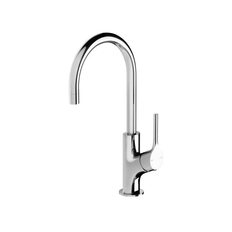 vivid-slimline-oval-sink-mixer-160mm-gooseneck-chrome