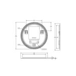 Fienza Kaya Round LED Mirror LED696 spec