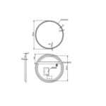 Remer Sphere LED Frameless Mirror 600mm spec