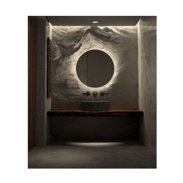 Remer Sphere LED Frameless Mirror 600mm lifestyle