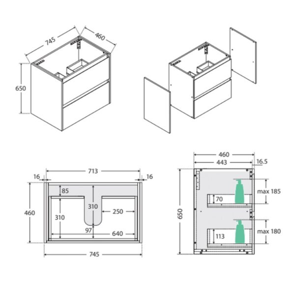 Amato wall hung 750 spec