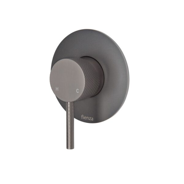 Fienza Axle Wall Mixer Large Round Plate Gun Metal