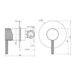 Fienza Axle Wall Mixer Large Round Plate Spec