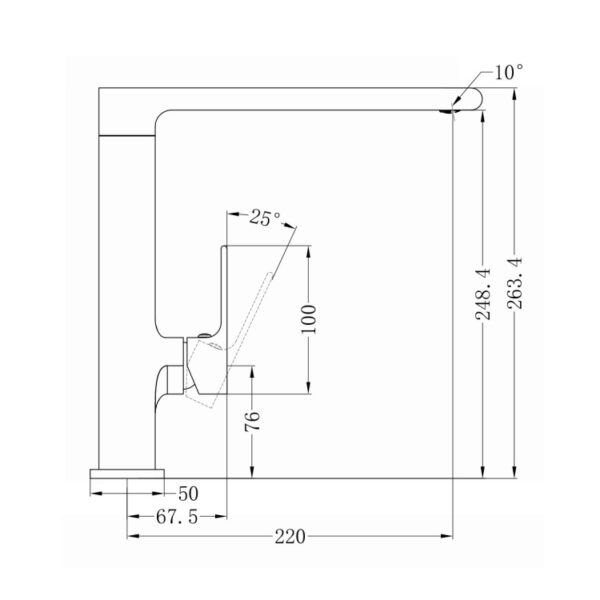 Nero Bianca Kitchen Mixer Spec