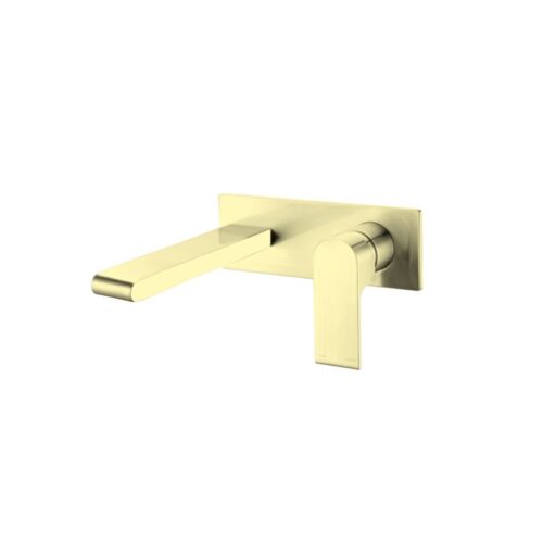 Nero Bianca Wall Basin Mixer Brushed Gold