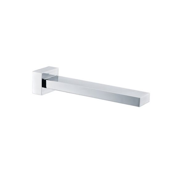 BUK Eckig Square Bath Spout 180mm Chrome