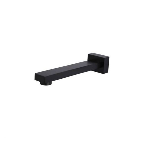 BUK Eckig Square Bath Spout 180mm Matte Black