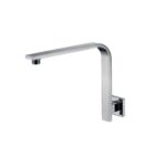 BUK Eckig Square Curve Wall Shower Arm Brushed Nickel