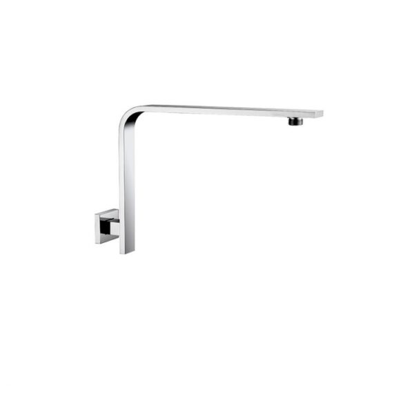 BUK Eckig Square Curve Wall Shower Arm Chrome