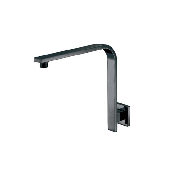 BUK Eckig Square Curve Wall Shower Arm Matte Black